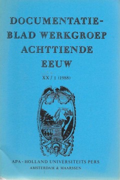 Documentatieblad werkgroep achttiende eeuw XX / 1 (1988)